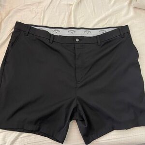 Callaway Black Flat Front Golf Shorts